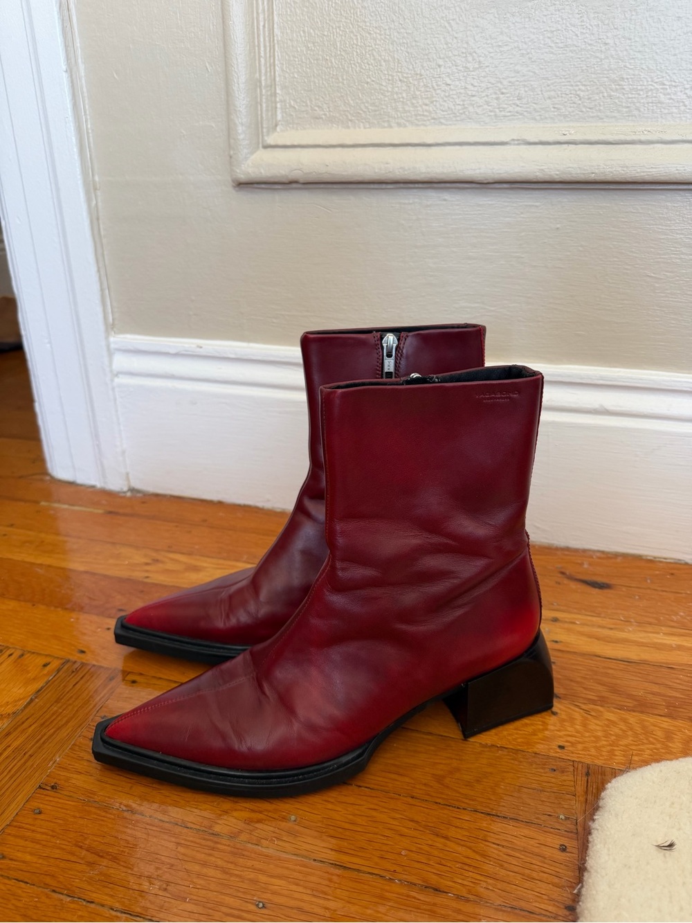 Vagabond Burgundy Vivian Leather Boots